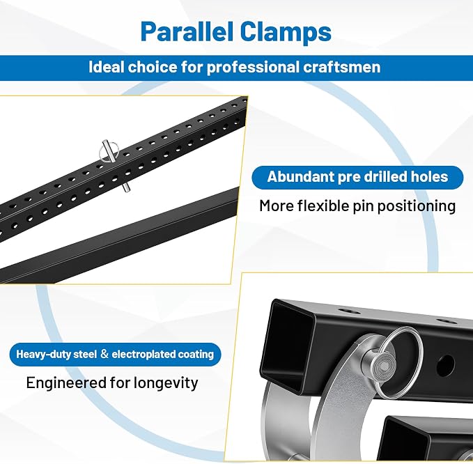 24 Inch Panel Clamp (2 Pack), 4-Way Pressure Steel Parallel Clamp