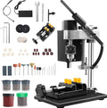 200W Portable Mini Drill Press, 8500RPM Benchtop Drill Press, 7-Speed Adjustable, Equipped with Flexible Shaft, Used for Grinding, Polishing, Cutting