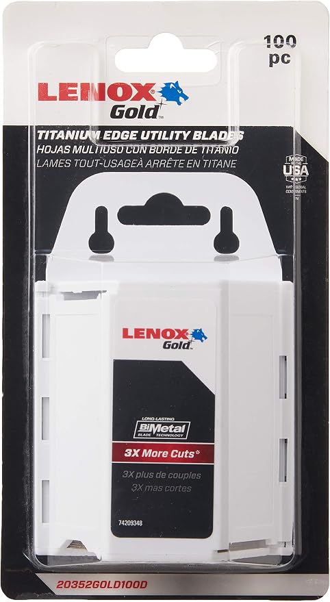 Lenox Gold Utility Knife Blade 100 Pack