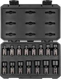 TEKTON 3/8 Inch Drive Universal Joint Impact Socket Set | SID97301 | 15-Piece, (1/4 - 1 in.), Shallow, 6-Point