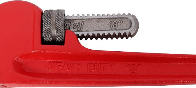 3Pcs 14&18&24-inch Straight Heavy Duty Pipe Wrench Set Plumber Adjustable Water Alloy Steel Grip Plumber's Wrench Plumbing Tools