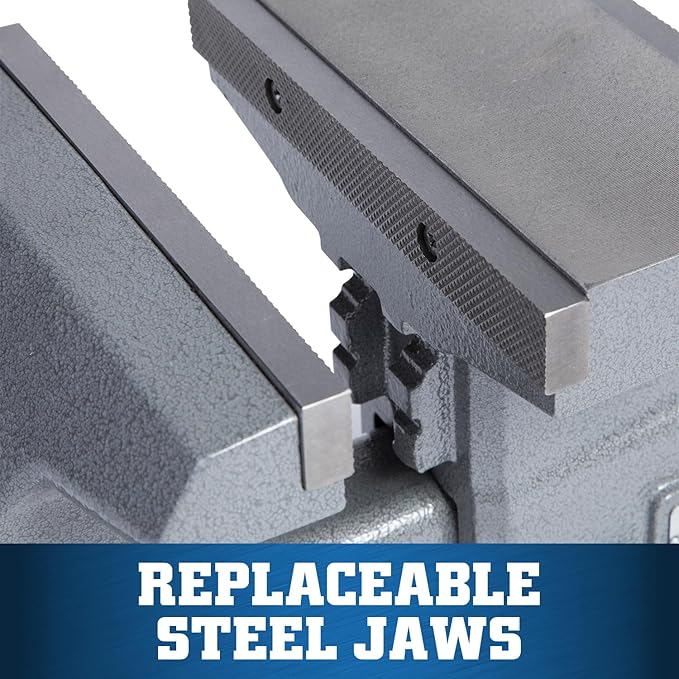 Wilton Reversible Bench Vise, 8" Jaw Width, 9-1/4" & 14-1/2" Jaw Opening, 4-3/4" Throat (Model 4800R)