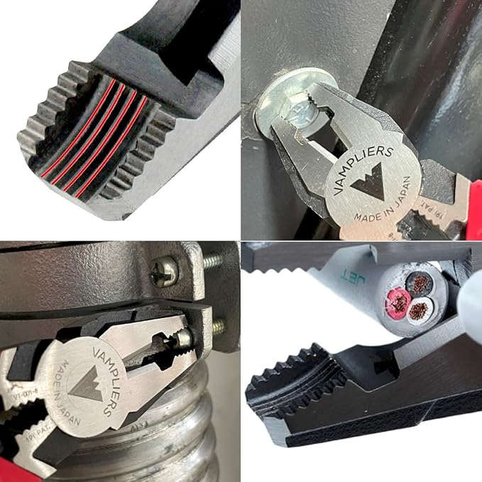 VAMPLIERS 2-PC Screw Extractor Pliers Set 7.5" Long Nose + 8"Linesman