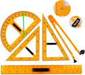 Magnetic Geometry Math Ruler Set for Classroom, Large Protractor, Triangle & Measuring Rulers, Magnetic Blackboard Tools for Teachers & Students Enhances Math Learning, 5pc
