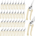 Amylove 24 Pcs Garden Flower Shears Pruning Scissors Valentine Heavy Duty Plant Scissor Garden Clippers Hand Bypass Pruner for Gardening Plants Hedge Tree Cutting Miniature Bonsai Modeling(Beige)