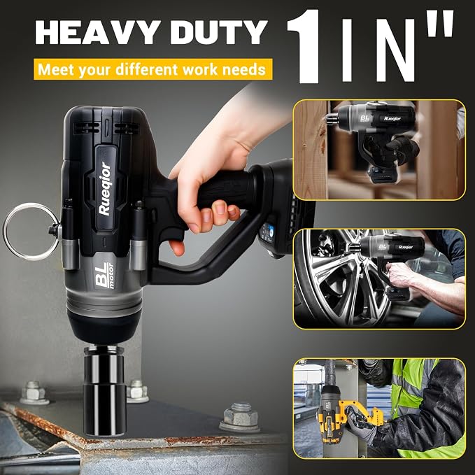 Cordless Impact Wrench 1" Compatible with DeWalt 20V Battery, Impact Wrench 2250FT-LBS(3000N.m) High Torque Brushless Electric Impact, Power Impact Driver for Car, Truck (No Battery)