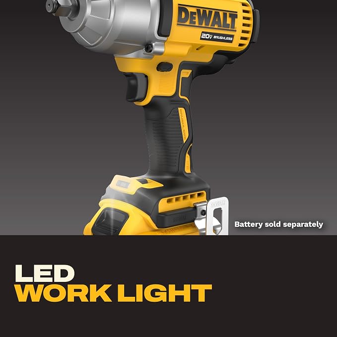 DEWALT 20V MAX Cordless Impact Wrench, 1/2 Impact Gun, 4-Speed High Torque with Hog Ring Anvil and LED Light, Brushless Motor, Precision Wrench, Tool Only (DCF900B) (Pack of 3)