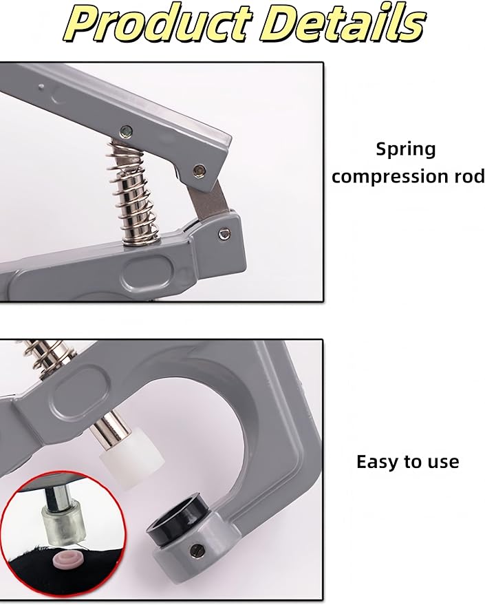Bepisof Snap Fasteners Kit, Snap Pliers, Snap Fastener Tool, Snaps for Fabric with Tool, No-Sew Press Attacher Punch for T3 T5 T8 Plastic Snaps, Great for Clothing Craft DIY Projects