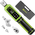 Adjustable Open End Digital Torque Wrench 3/8" Drive 0.66-44.2Ft.Lb | Interchangeable Electronic Torque Wrench (0.9-60N.m),32 mm 2% Accuracy for HVAC Automotive Moto Narrow Pipeline,Prec. Parts