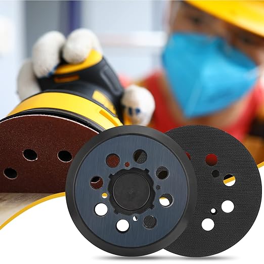 Sander Pad Replacement for Dewalt, 3 Pack 5" 8 Hole Hook and Loop Orbital Sander Pad Compatible with DeWalt DWE6421 6421K DWE6423 6423K DCW210B Random Orbital Sanders (4 Screw Holes)