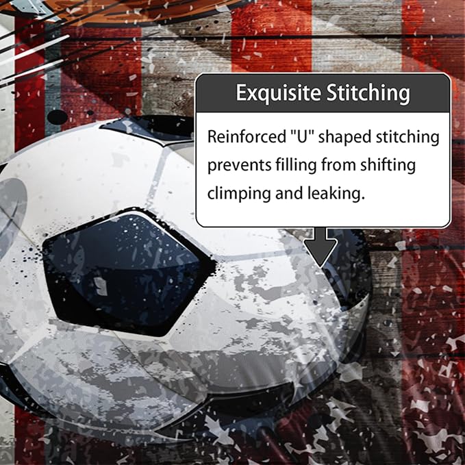 Axolotl Sports Comforter Set King Size,Ball Sports Theme Comforter Set,Football Baseball Sport Bedding,Rugby Sport Quilt,3D Soccer Basketball Bedding for Kids Boys Teens,1 Quilt 2 Pillowcases