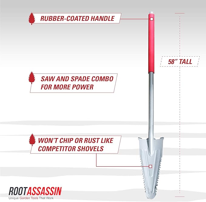 RA-003 58-Inch Straight Shaft Carbon Steel Shovel