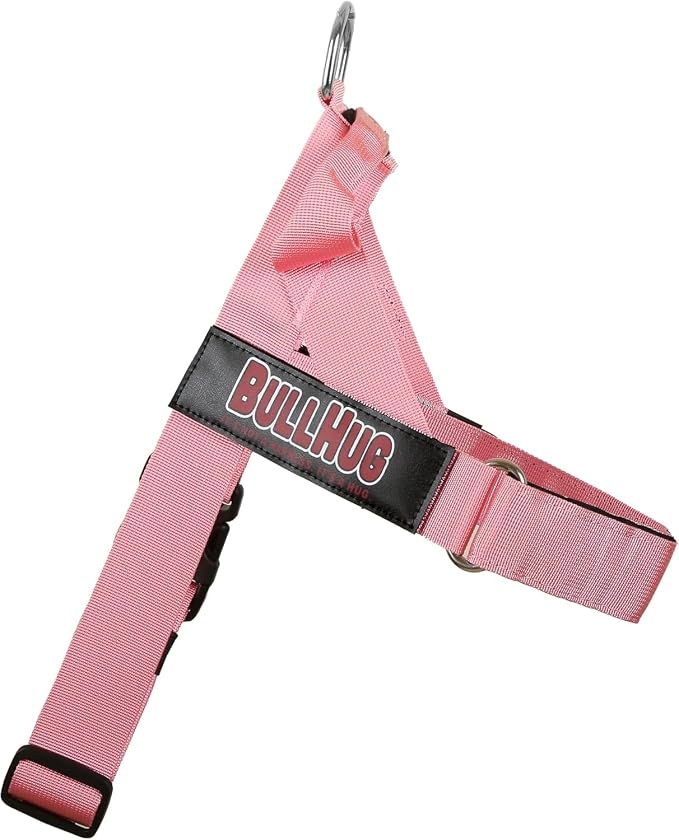 Adjustable Dog Harness– No Pull, No Choke – for English Bulldogs, French Bulldogs, Pugs & Broad-Chested Breeds – Easy, Safe Walks (Baby Pink, XL)