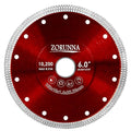 ZORUNNA 6" Diamond Blade for Angle Grinder, Super Thin Tile Cutting Blade for Smooth Cutting, 1Pcs Tile Cuttter Blade for Dry and Wet Cutting Porcelain Ceramic Tile Granite Marbles.