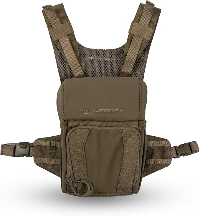 Eberlestock Recon Modular Bino Pack - Advanced Binocular Harness System | Customizable Attachments, Chest Rig with Magnetic Closure to Keep Binos Secure, Dual Side Zipper Pockets