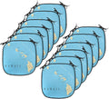 Lunarable Hawaiian Chair Cushion Pads Set 12, Map of Hawaii Islands Capital Honolulu Borders and Important Cities, Anti-Slip Seat Padding for Kitchen & Patio, 16"x16", Blue Ivory Black