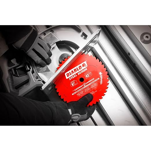 Diablo 8" x 42-Teeth Steel Demon Cermet II Metal Cutting Saw Blade – Up to 25X Longer Life, 10X Faster Cuts, 50X Cooler Operation, Triple Chip Grind – D0842CF