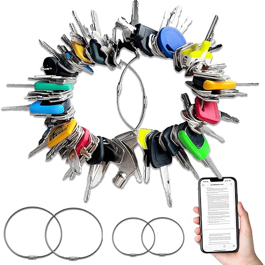 85 Heavy Equipment Master Keys Set, Construction Machinery Ignition Keys for Caterpillar CAT John Deere Takeuchi JCB Komatsu Kubota Hyster Volvo Yanmar Daewoo Excavator Dumper Dozer