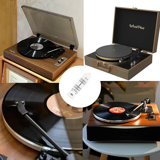 Turntable Phono Cartridge Stylus Alignment Protractor Tool Precisions Vinyls Record Player Cartridge Alignment Protractors Tool for Vinyl Record Precision Calibration