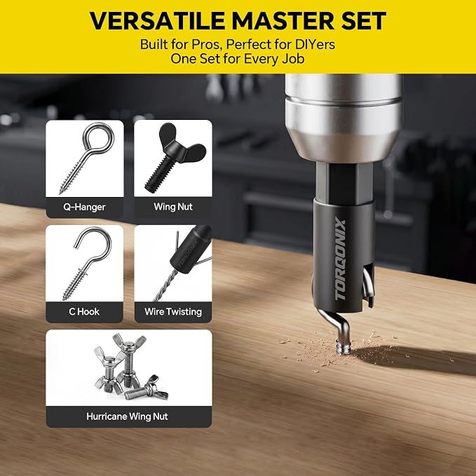 80 Pcs Magnetic Nut Driver Set & Impact Socket Set, Master S2/Cr-V Drill Sockets with Metric & SAE, 1/4" Hex Shank Bits, Extension Holder, Heavy-Duty Organizer Case, Tools Gift for Men