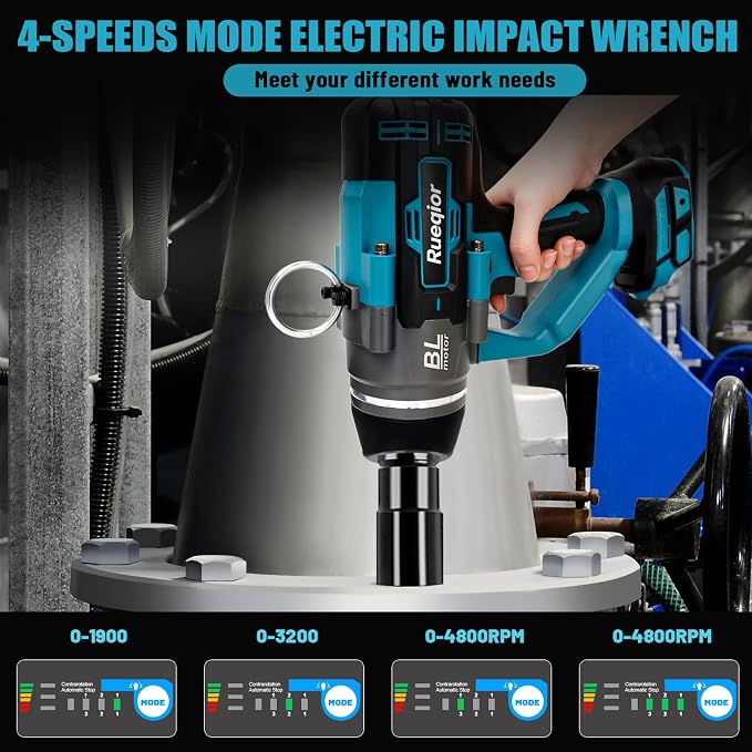Cordless Impact Wrench 1" Compatible with Makita 18V Battery, Impact Wrench 2250FT-LBS(3000N.m) High Torque Brushless Electric Impact Power Impact Driver for Car, Truck(No Battery)
