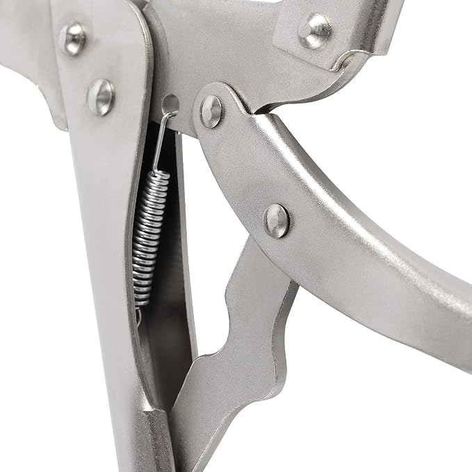 HOZEON 3 PCS 18 Inch C Clamp Welding Pliers with Swivel Pads, Heavy Duty Locking Pliers, Woodworking Clamps Set, Adjustable Nickel Plated C Plier for Wood Working, Electrician Maintenance