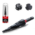 EZARC M35 Cobalt Step Drill Bit, Wear-Resistant AlTiN Coated Step Drill Spiral Flute Unibit Step Drill Bit (1/8"-1/2"), 1/4" Hex Shank for Metal, Stainless Steel, Aluminum, Plastic
