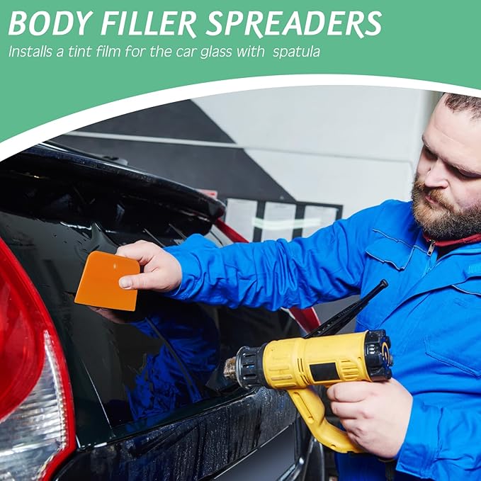 Frienda 20 Pcs Body Filler Spreaders Plastic Tools for Automotive Applying Putties Glazes Caulks and Paint (4 Sizes)