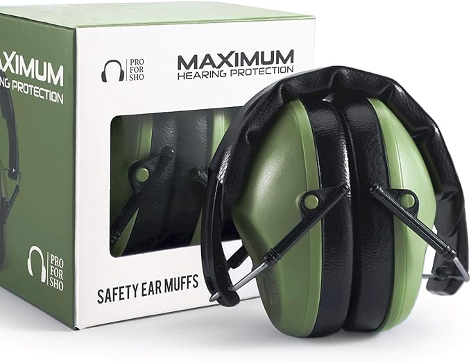 Pro For Sho 34dB NRR Hearing Protection Ear Muffs – Highest NRR Compact Design Ear Protection for Loud Events & Sensory Use