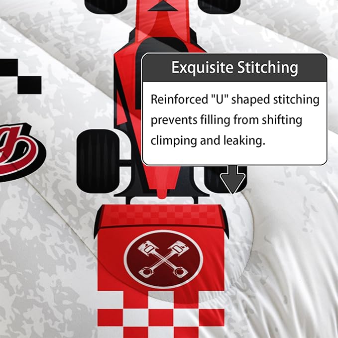 Axolotl Racing Car Comforter Set King Size,Colorful Sports Car Bedding Set for Kids Boys Teen Adult,Extreme Speed Race Bedding,Cars Theme Bedroom Decor with 1 Comforter and 2 Pillowcases