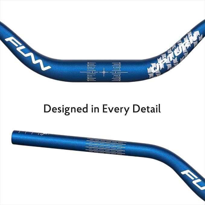 Funn Upturn High-Rise Mountain Bike Handlebar with Bar Clamp 35mm and Width 800mm, Durable and Lightweight Alloy Riser Handlebar for MTB and BMX Bike, Rise 55mm MTB Handlebar (Orange)