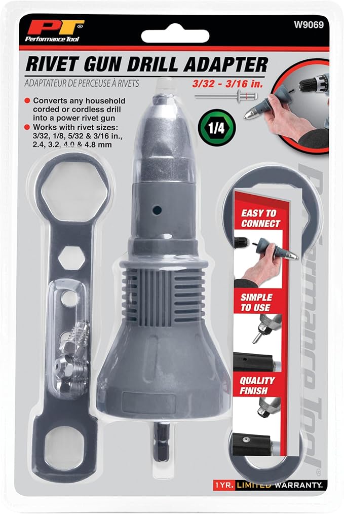 Performance Tool W9069 Rivet Gun Drill Adapter