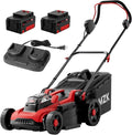 MZK 40V 16" Electric Lawn Mower, 2-in-1 Brushless Cordless Lawn Mower, Walk-Behind Push Mowers with 5-Position Height Adjustment, 2 x 4.0Ah Batteries & Charger Included