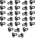 30pcs 0.24" ID Constant Tension Band Hose Clamps, 6mm Spring Band Type Action Hose Clamp Manganese Steel Fuel Line Clamp Low Pressure Air Clip Clamp for Fuel Hose Line Water Pipe Air Tube black