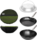 AGAWA CARBONTRAIL12 Adventure Cook Set | Nitrided Carbon Steel Camping Cookware with Removable Handles & Cordura Storage Case | Lightweight Outdoor Cook Set for Camping, Open Fire Cooking
