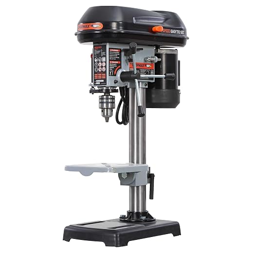 SHOPMAX 8 inch 9 adjustable speeds 4.2 Amp Benchtop Drill Press