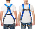 Construction Harness 5 Point Adjustment, Back D-Ring, Grommet Legs, Multiple Styles I OSHA ANSI Compliant