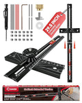 Saker 4-in-1 Scriber Marking Line Ruler, 29.5in Spliceable Extended T Square with Pencil, Precision Line Drawing & Drilling Positioning Tool, Cabinet Hardware Jig with Angle Adjustment for Woodworking