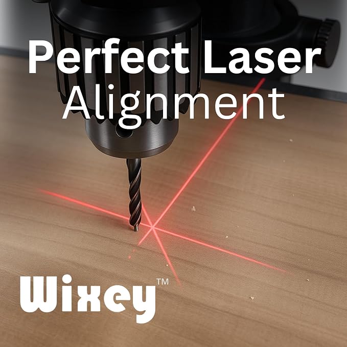 Wixey WL133 Drill Press Laser Crosshair – Long-Lasting Easy-Use Portable Drill Press Guide – Thin Precision Laser Alignment Tool – Perfect Drilling Machine for Accurate Setup Where Needed