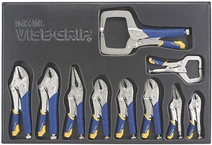 IRWIN Tools VISE-GRIP Locking Pliers Set, Fast Release, 10-Piece (1078TRT)
