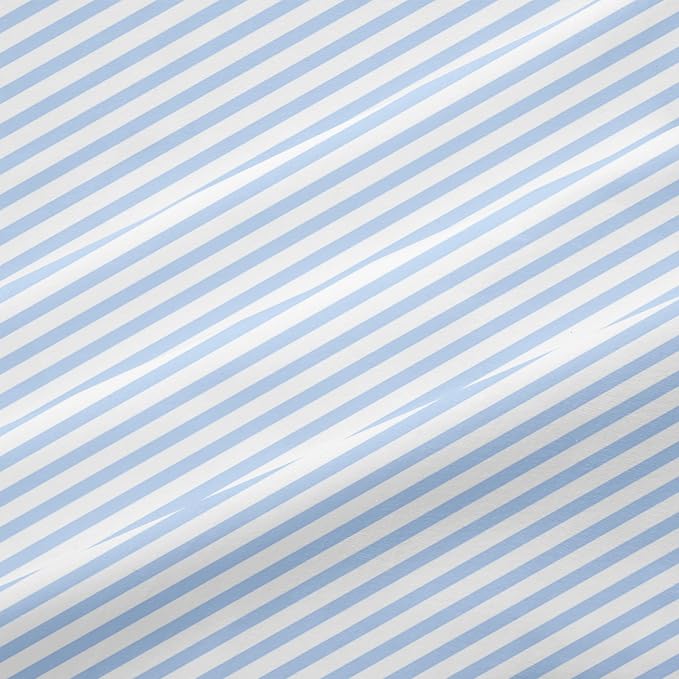 Sedefen Striped Duvet Cover King Size Blue Stripes On White Bedding Set 3 Pieces Kids Boys Girls Geometry Stripe Comforter Cover with Zipper Closure