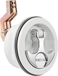 Whitecap T-Handle Latch - Chrome Plated Zamac/White Nylon - Locking - Freshwater Use Only | White nylon components, marine cabinet and furniture hardware, designed for freshwater boat use only