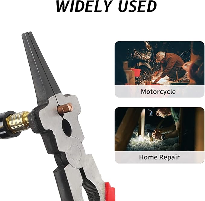 8" MIG Welding Pliers with Insulated Handle - Multifunction Carbon Steel Pliers for Welding and Wire Cutting