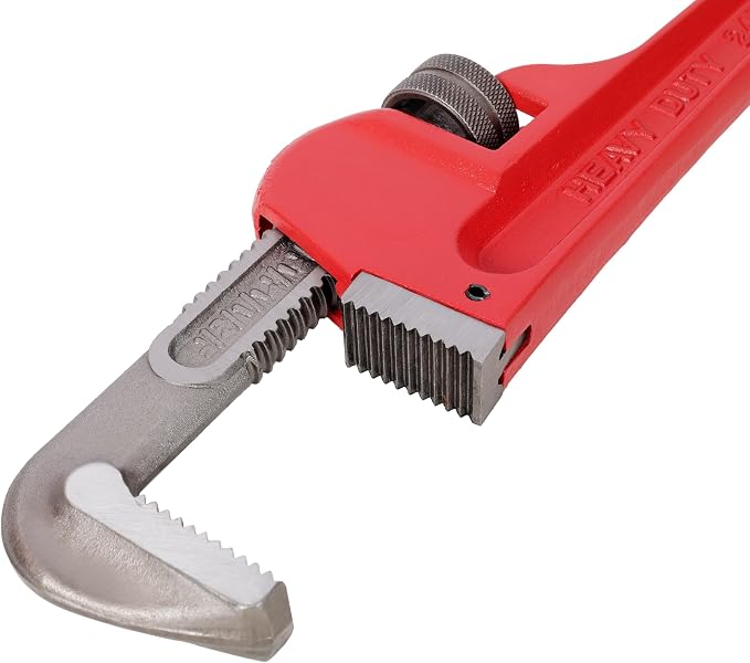 24-inch Pipe Wrench,Heavy-Duty Adjustable Straight Pipe Wrench,Reliable & Durable Cast Steel for Long-Lasting Pipe Maintenance