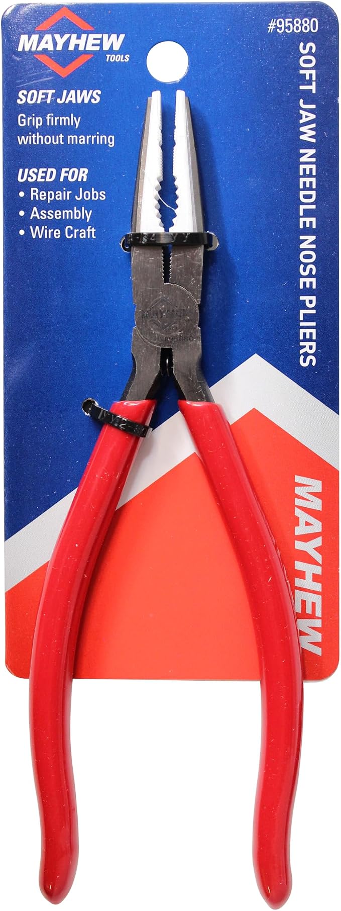 Mayhew Tools 95880 Soft Jaw Pliers, Needle Nose, Red
