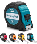 Mr. Pen- Retractable Tape Measure 25 ft, Teal & Black, Easy Read, Steel Retractable Measuring Tape with Fractions, Ideal for Construction & DIY Projects