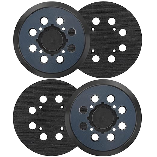 Sander Pad Replacement for Dewalt, 4 Pack 5" 8 Hole Hook and Loop Orbital Sander Pad Compatible with DeWalt DWE6421 6421K DWE6423 6423K DCW210B Random Orbital Sanders (4 Screw Holes)