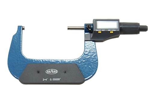 Shars 3-4"/75-100mm Solid Metal Frame Electronic Outside Micrometer 303-2466 P]