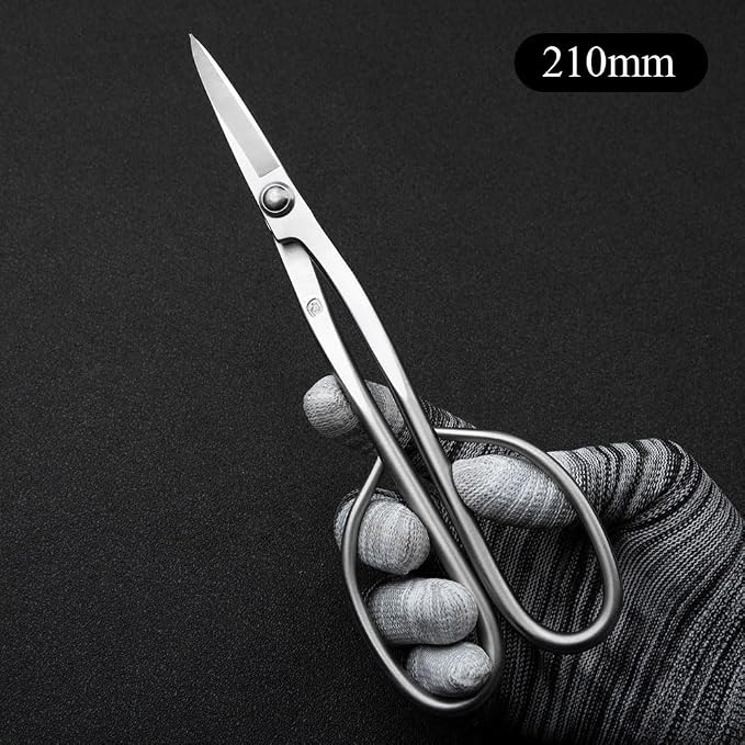 Bonsai Tools 5-Piece Alloy Steel Bonsai tool Kit In Cluding 210mm Long Handle Scissors / 205mm Branch Cutter / 205mm Knob Cutter / 200mm Straight Root Hook/Tweezers (NBK5-01)
