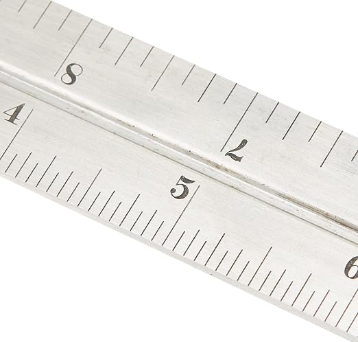 Starrett Steel Combination Square with Square Head - 12" Blade Length, Cast Iron Heads, Reversible Lock Bolt, Scriber, Spirit Level, 4R Graduation Type - 11H-12-4R